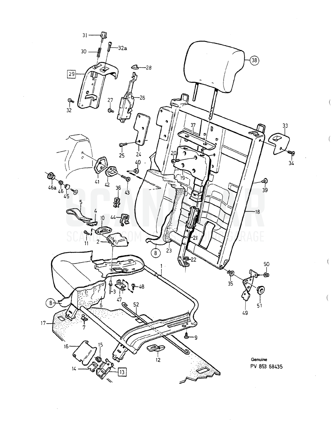 Carrozzeria e interni, pagina 1584 - disegno esploso, Volvo serie 940-960 dal 1994