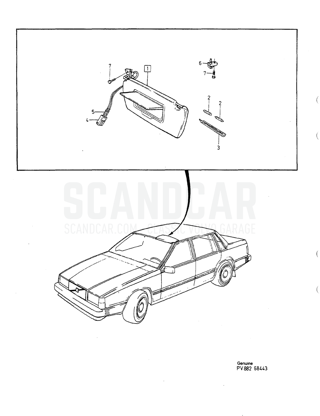 Carrozzeria e interni, pagina 1874 - disegno esploso, Volvo serie 940-960 dal 1994