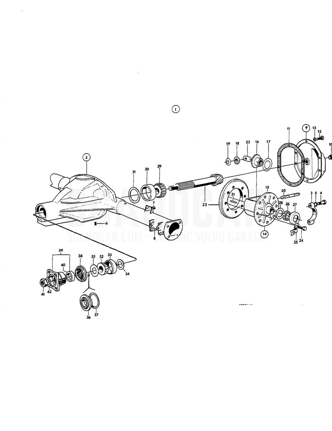 Rear axle