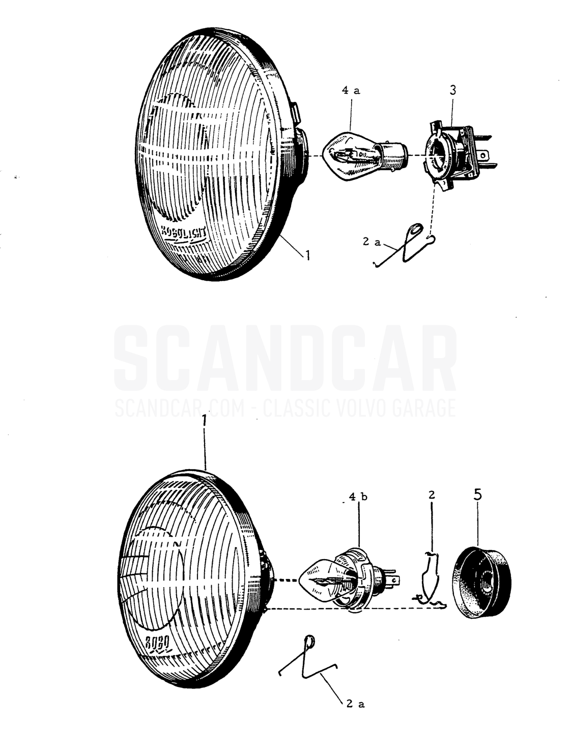 Generator sch - disegno esploso, Equipaggiamento elettrico, Volvo Amazon B18