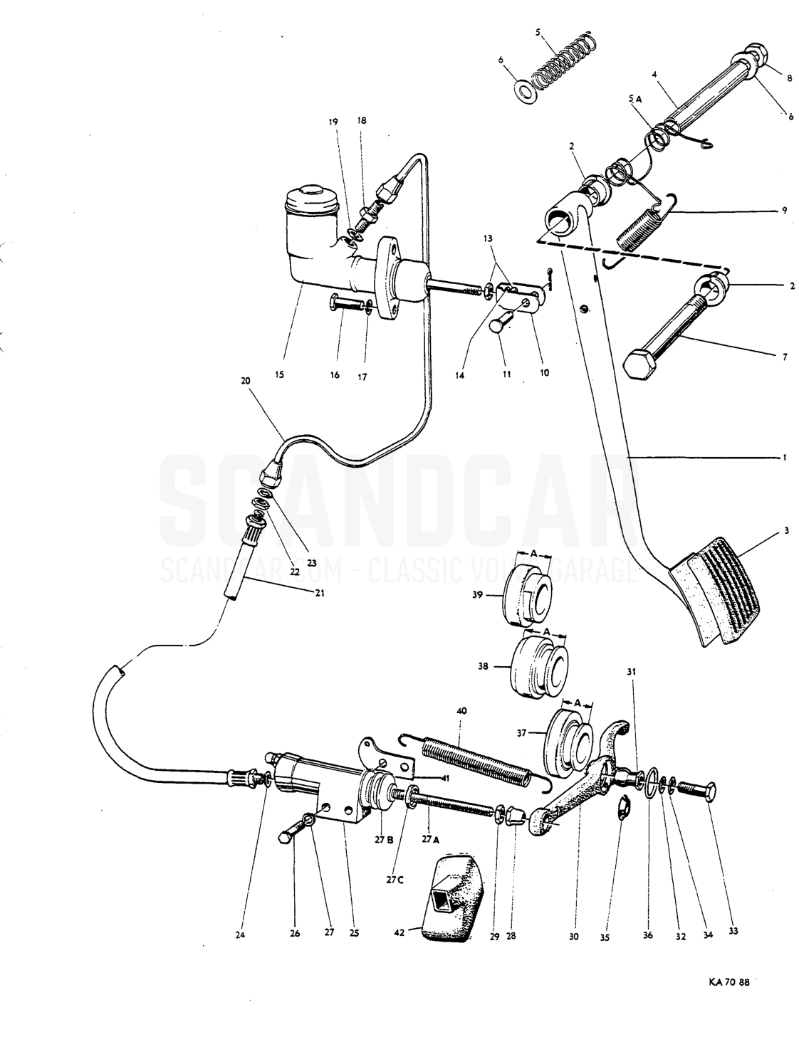 Operating cylinder