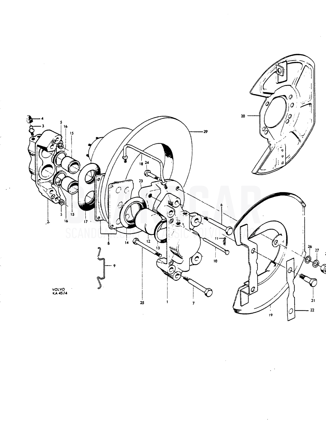 Front wheel brakes