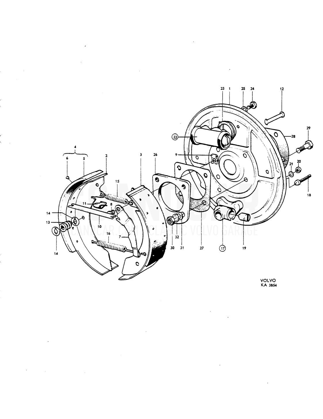 Rear wheel brakes single circuit Noies
