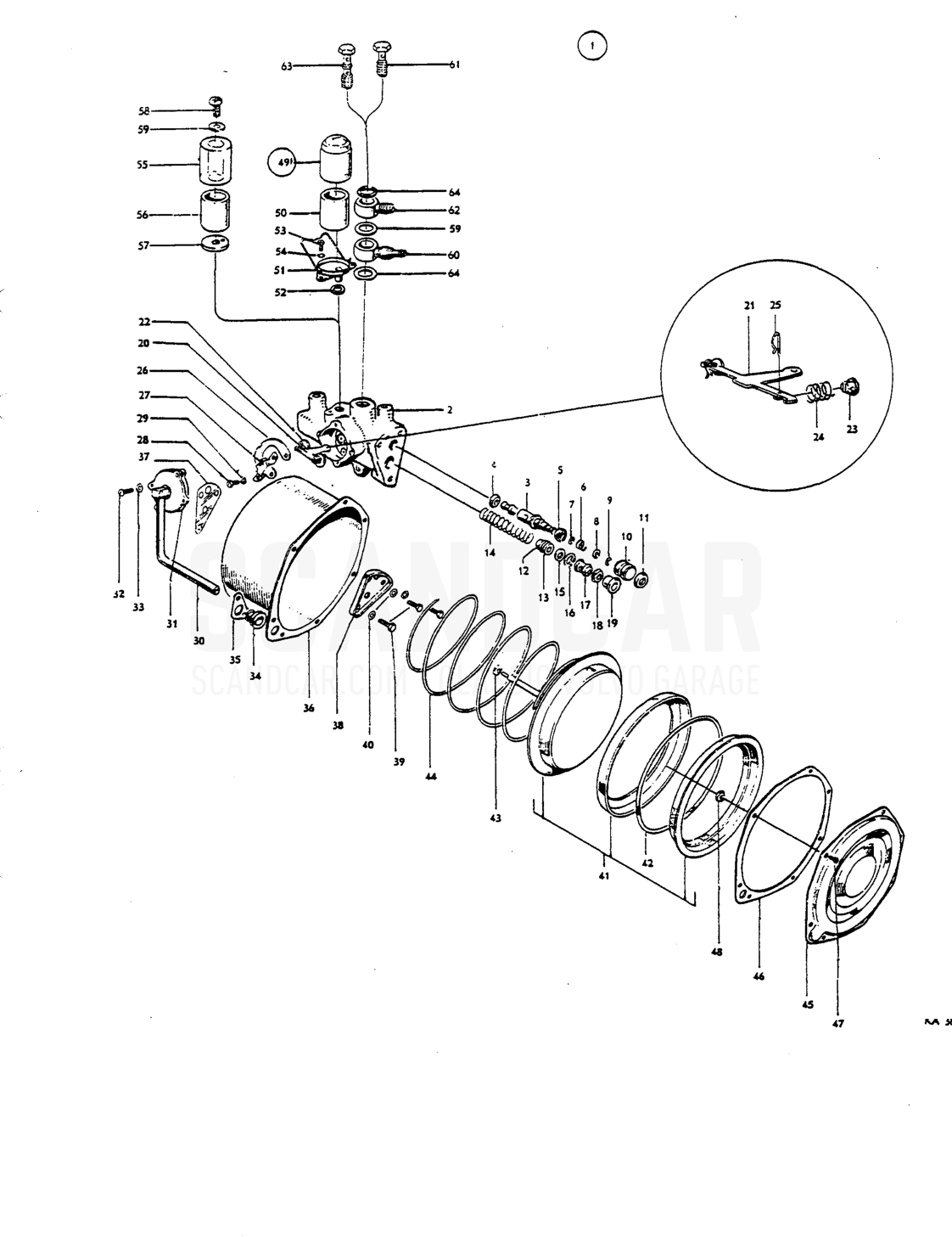 Vacuum-servo brake cylinder