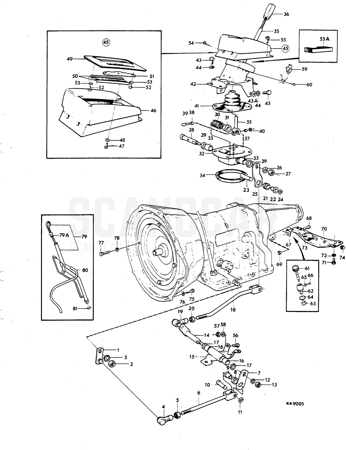 Illustration Mountings Lever housing and control Sats Kit