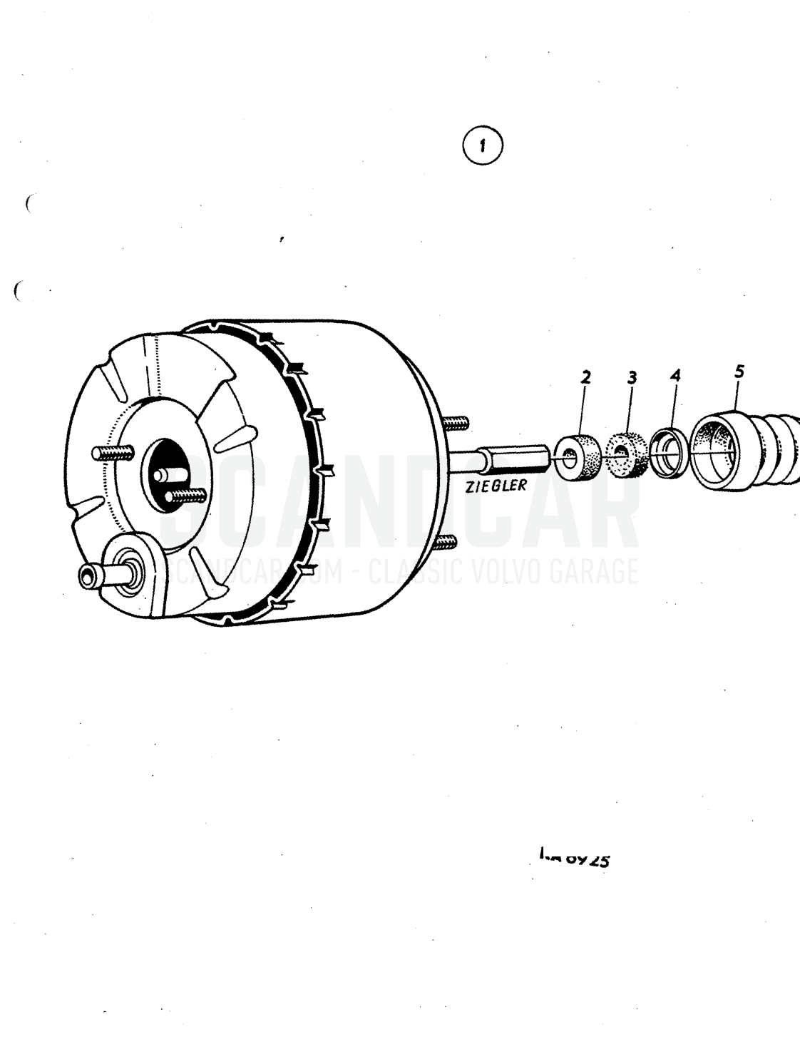 Brake pedal with Illustration installation components Sats Kit