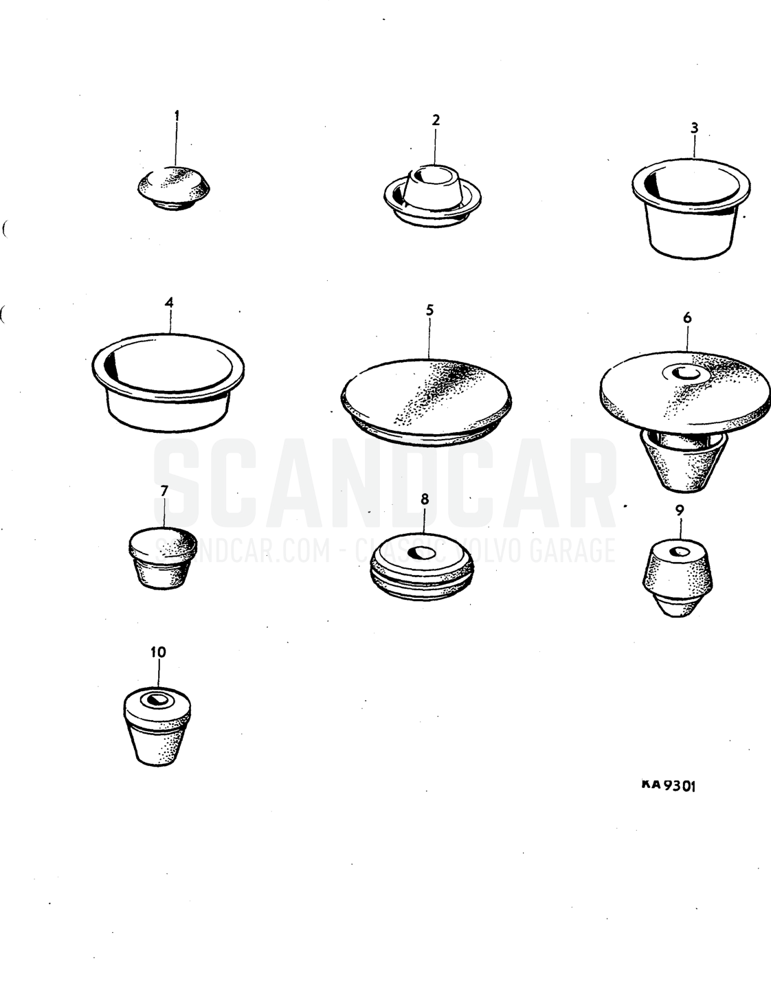 Rubber plugs Illustration Sats Kit
