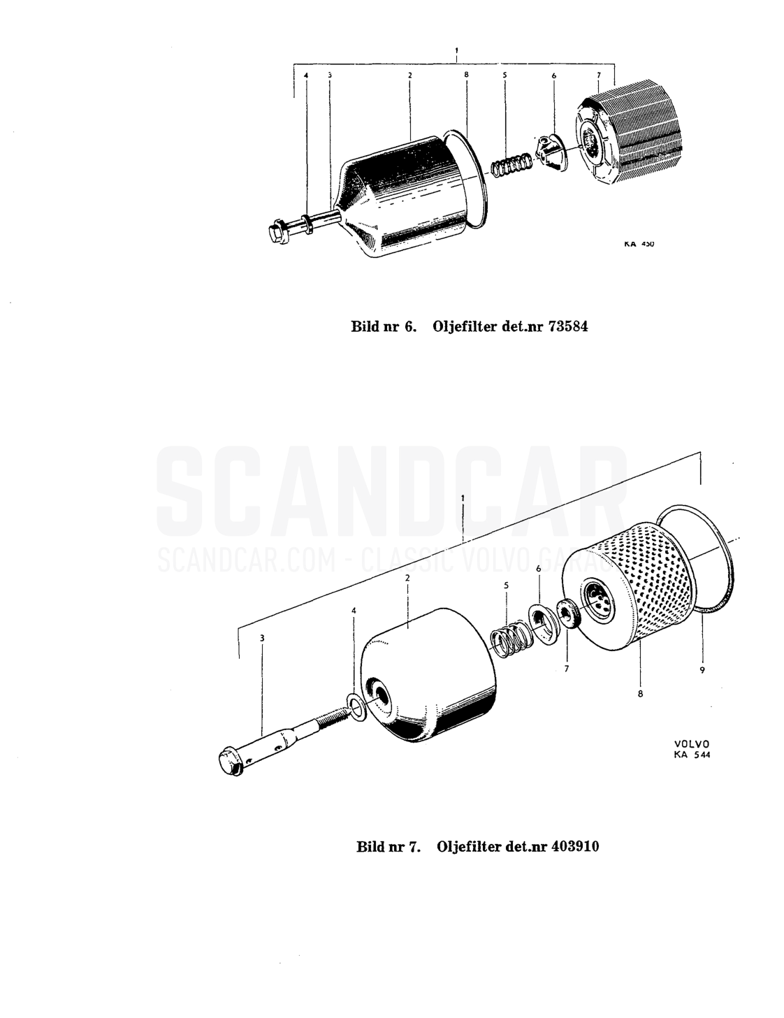 Bakaxel - disegno esploso, Motore, Volvo PV444 A