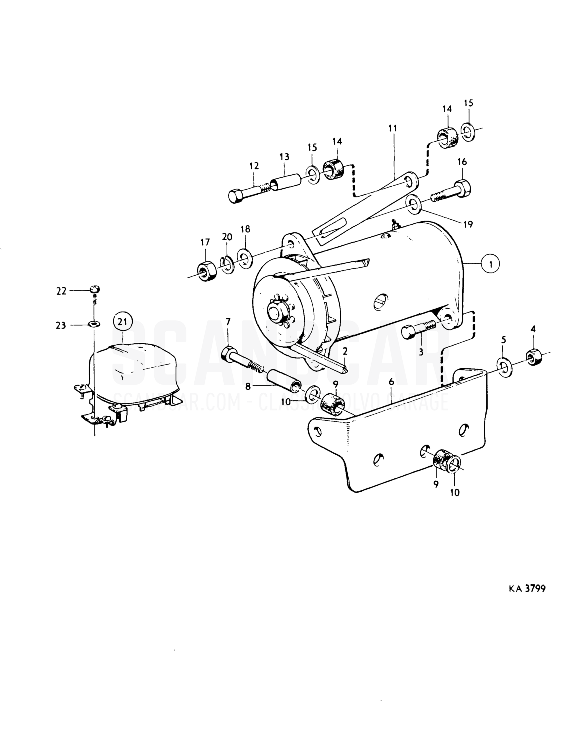 Reservdel skata log Dynamo, charging relay