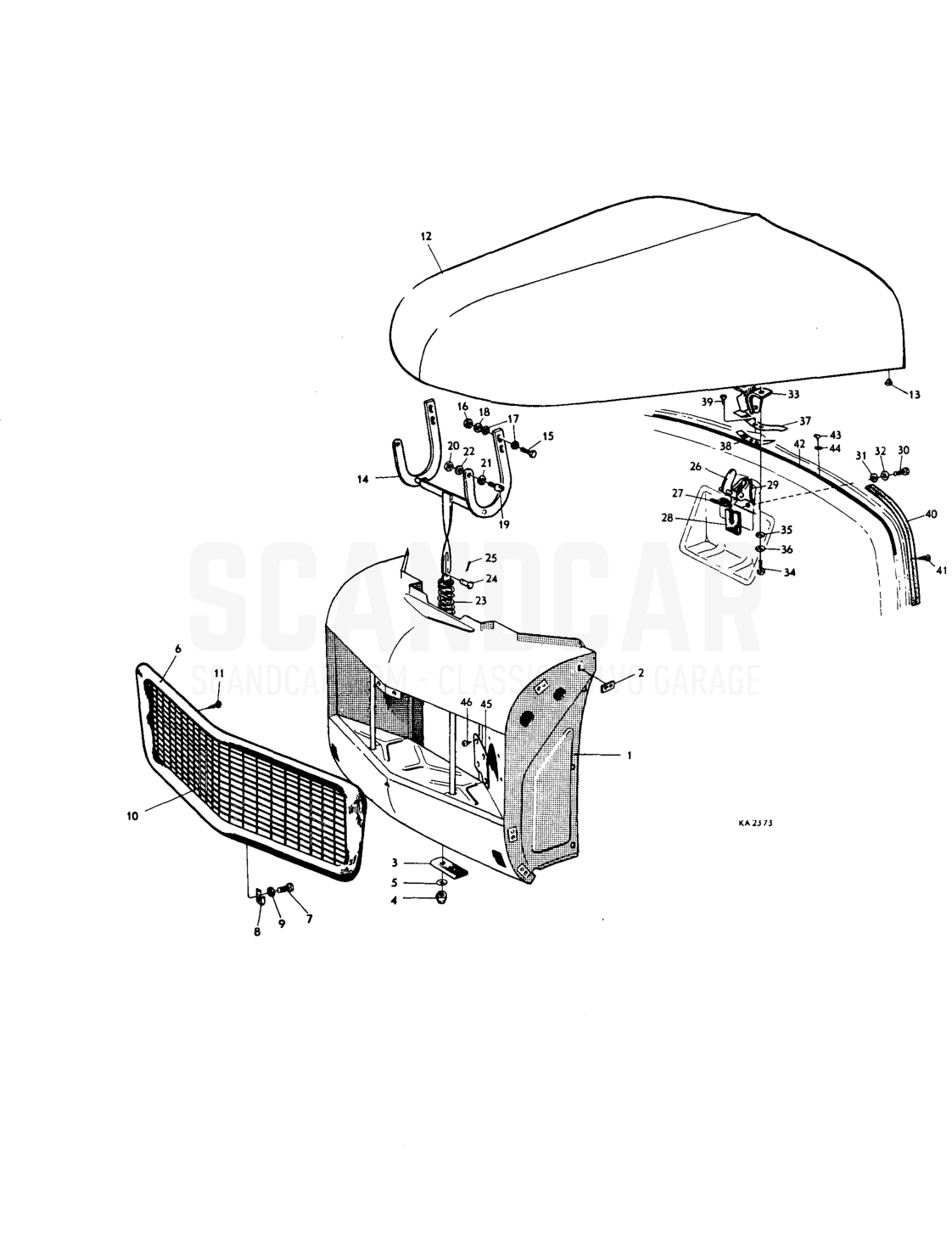 Front end, bonnet, bonnet lock