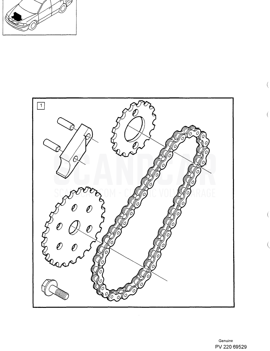 REPAIR KITS OIL PUMP - disegno esploso, Altri ricambi, Volvo serie S40/V40 dal 1996