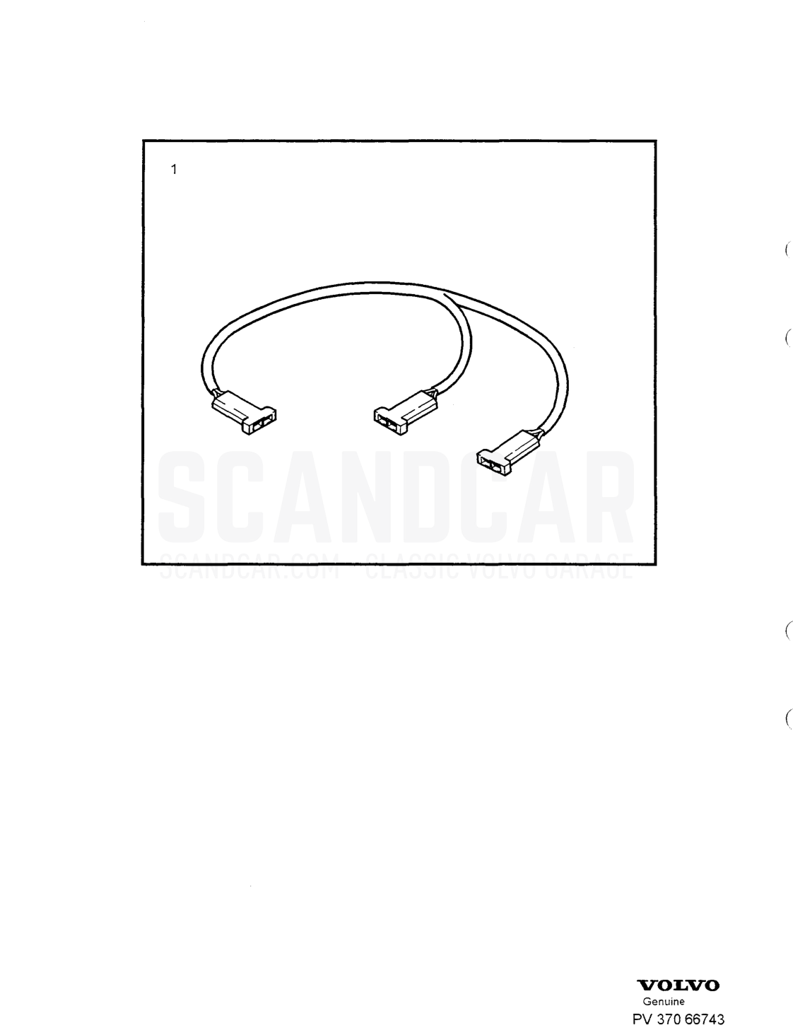 CABLE HARNESS DOORS - disegno esploso, Equipaggiamento elettrico, Volvo serie S40/V40 dal 1996