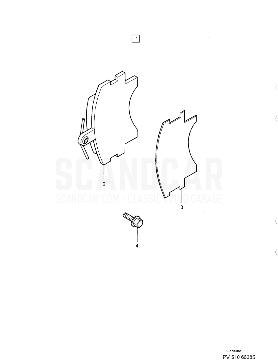 REAR WHEEL BRAKE - disegno esploso, Freni, Volvo serie S40/V40 dal 1996